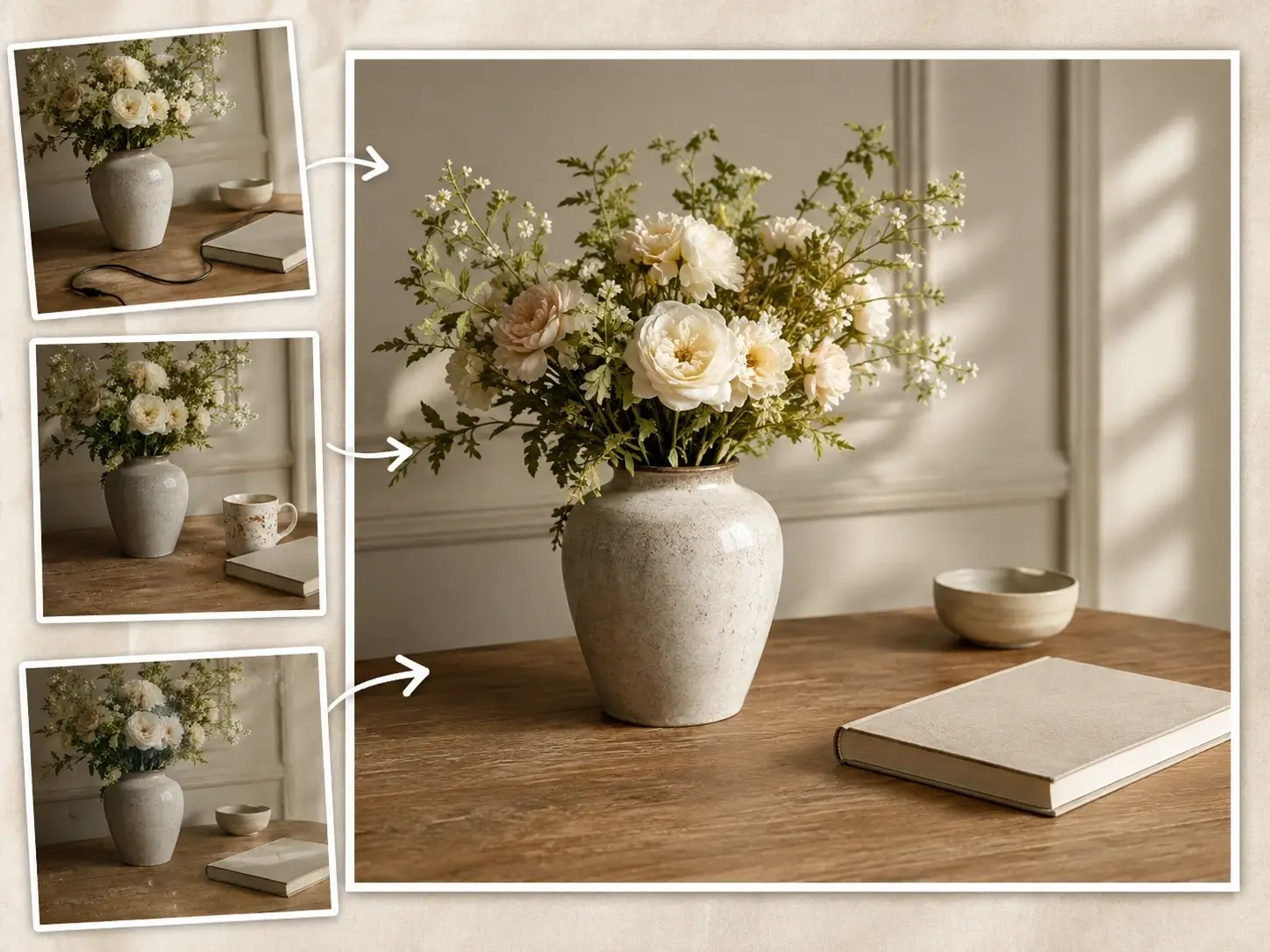 Before and after example for Cleanup Pictures