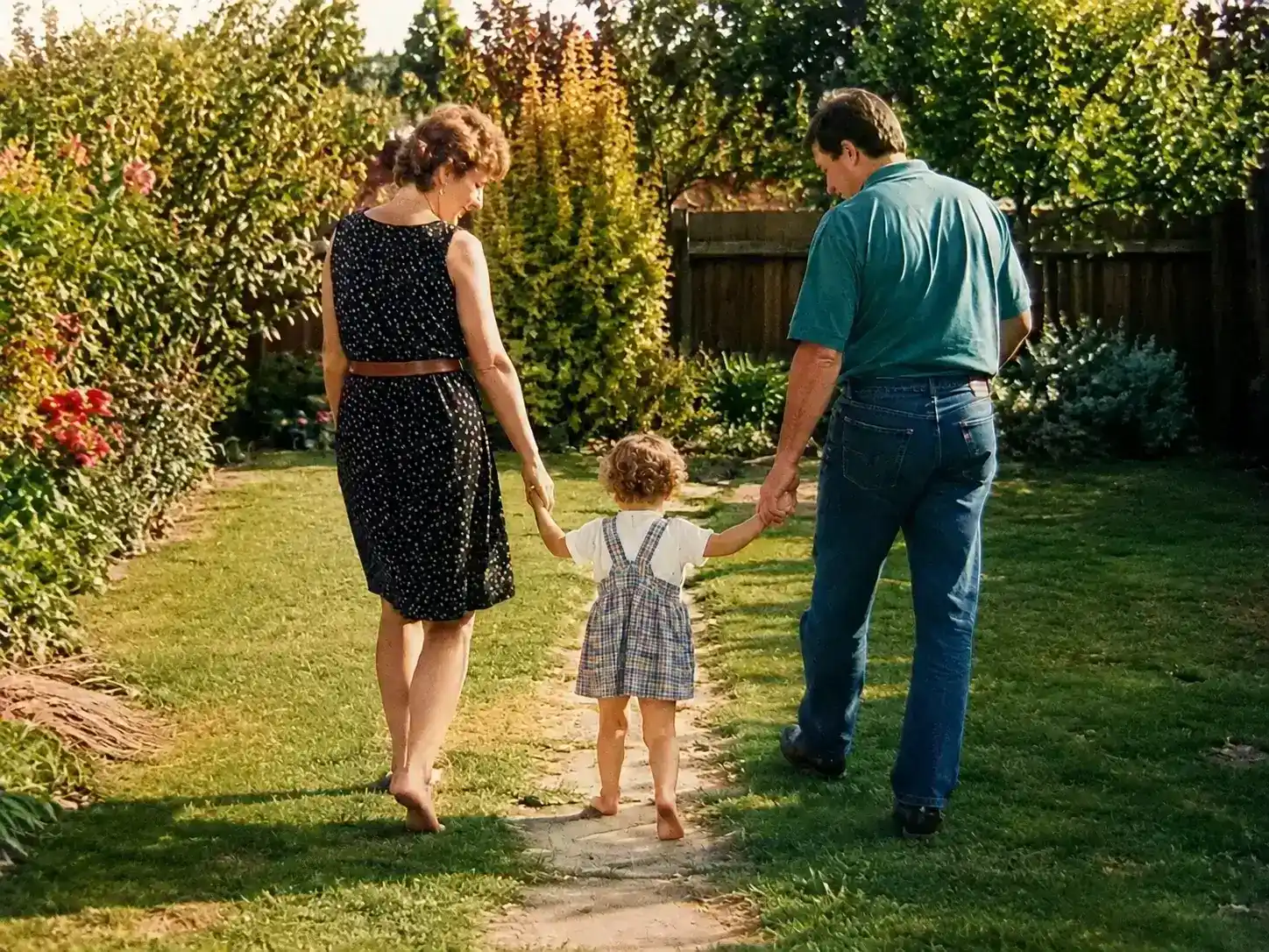 Family print with clearer detail and balanced color after enhancement